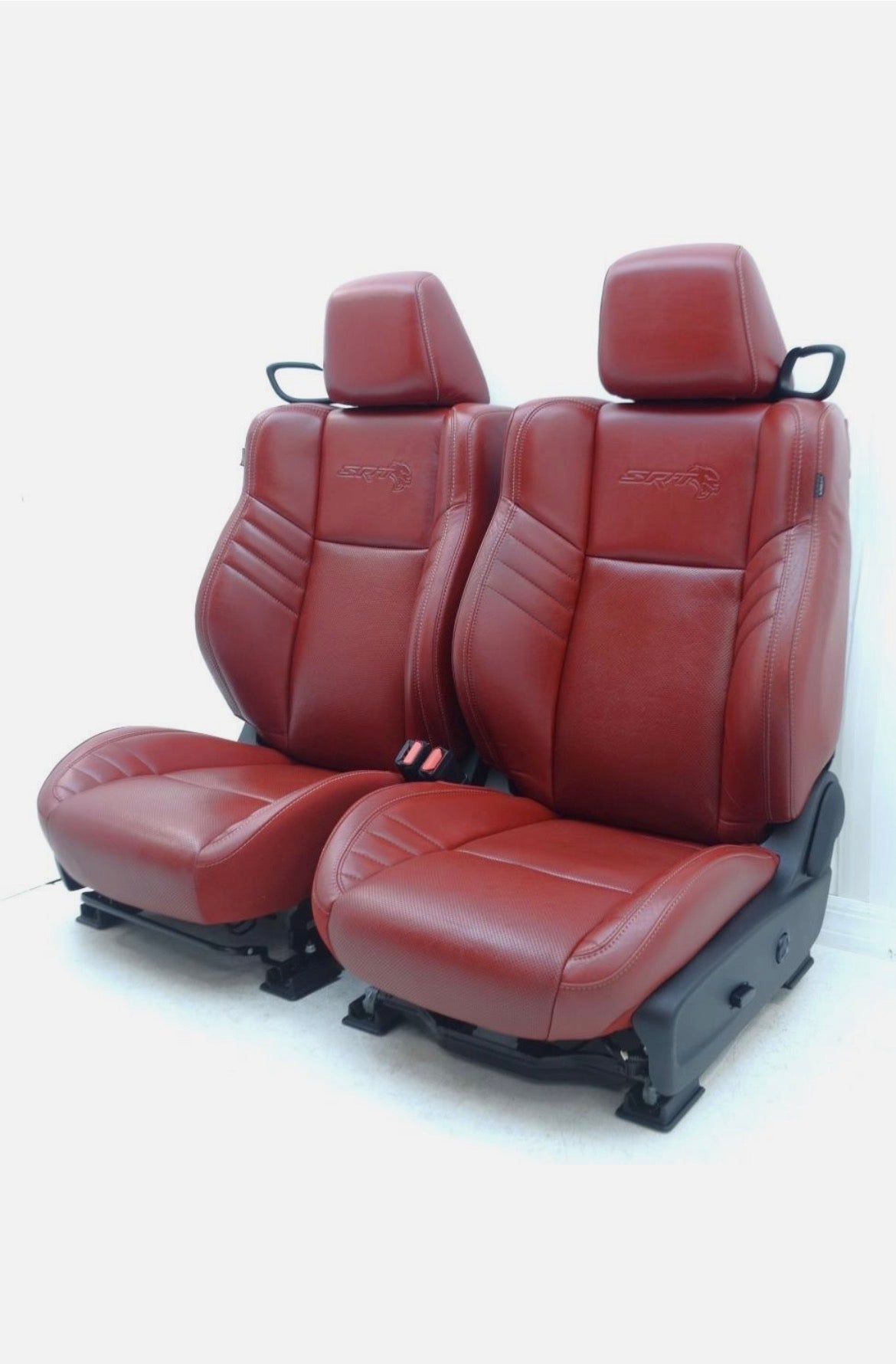 2015 - 2023 DODGE CHALLENGER SRT HELLCAT OEM DEMONIC RED LAGUNA LEATHER SEATS