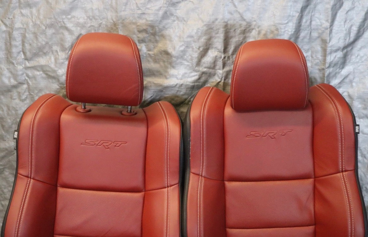 21 22 23 24 DODGE DURANGO SRT 392 HELLCAT OEM RED LEATEHR FRONT N REAR SEATS