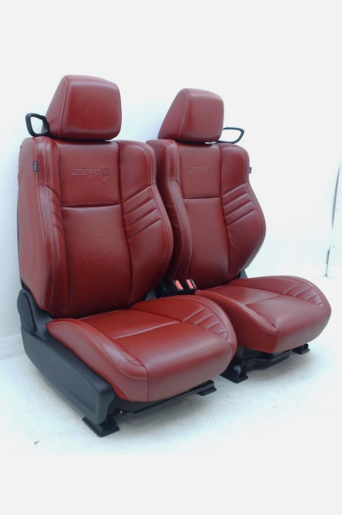 2015 - 2023 DODGE CHALLENGER SRT HELLCAT OEM DEMONIC RED LAGUNA LEATHER SEATS