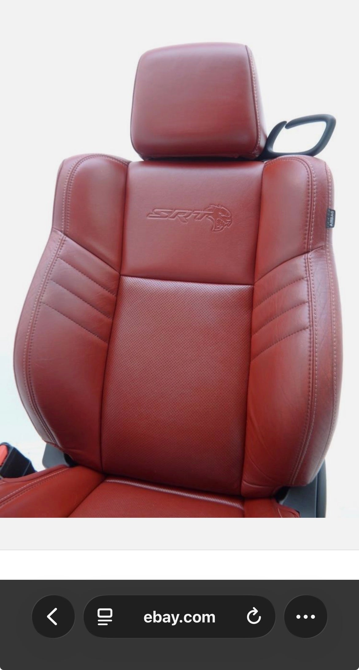 2015 - 2023 DODGE CHALLENGER SRT HELLCAT OEM DEMONIC RED LAGUNA LEATHER SEATS