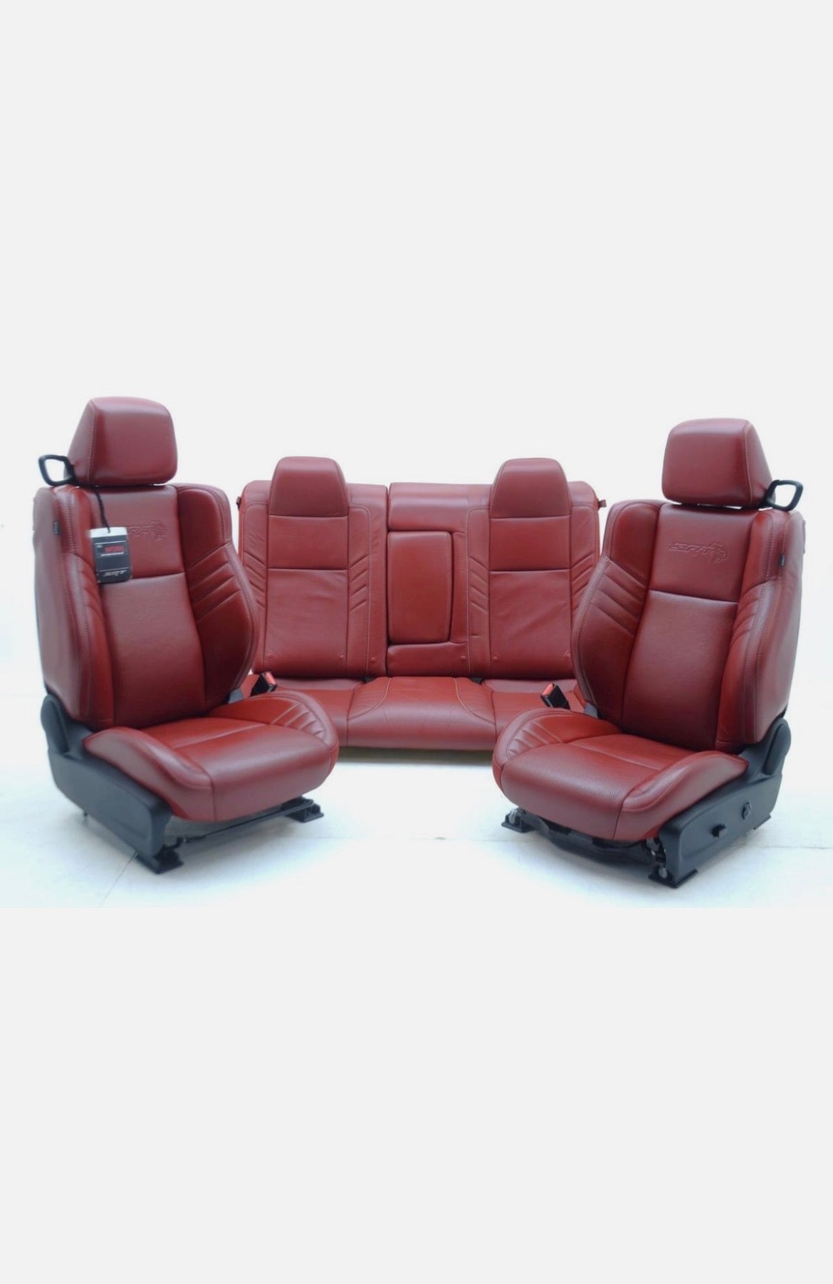 2015 - 2023 DODGE CHALLENGER SRT HELLCAT OEM DEMONIC RED LAGUNA LEATHER SEATS