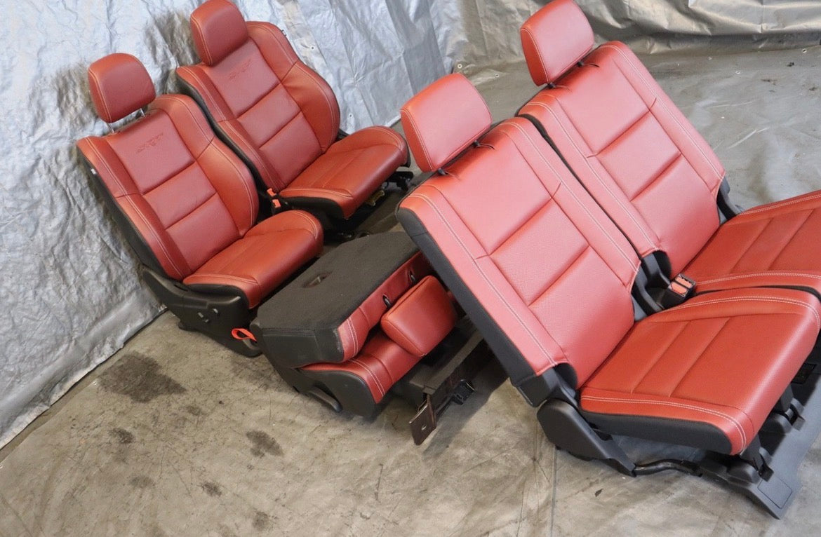 21 22 23 24 DODGE DURANGO SRT 392 HELLCAT OEM RED LEATEHR FRONT N REAR SEATS