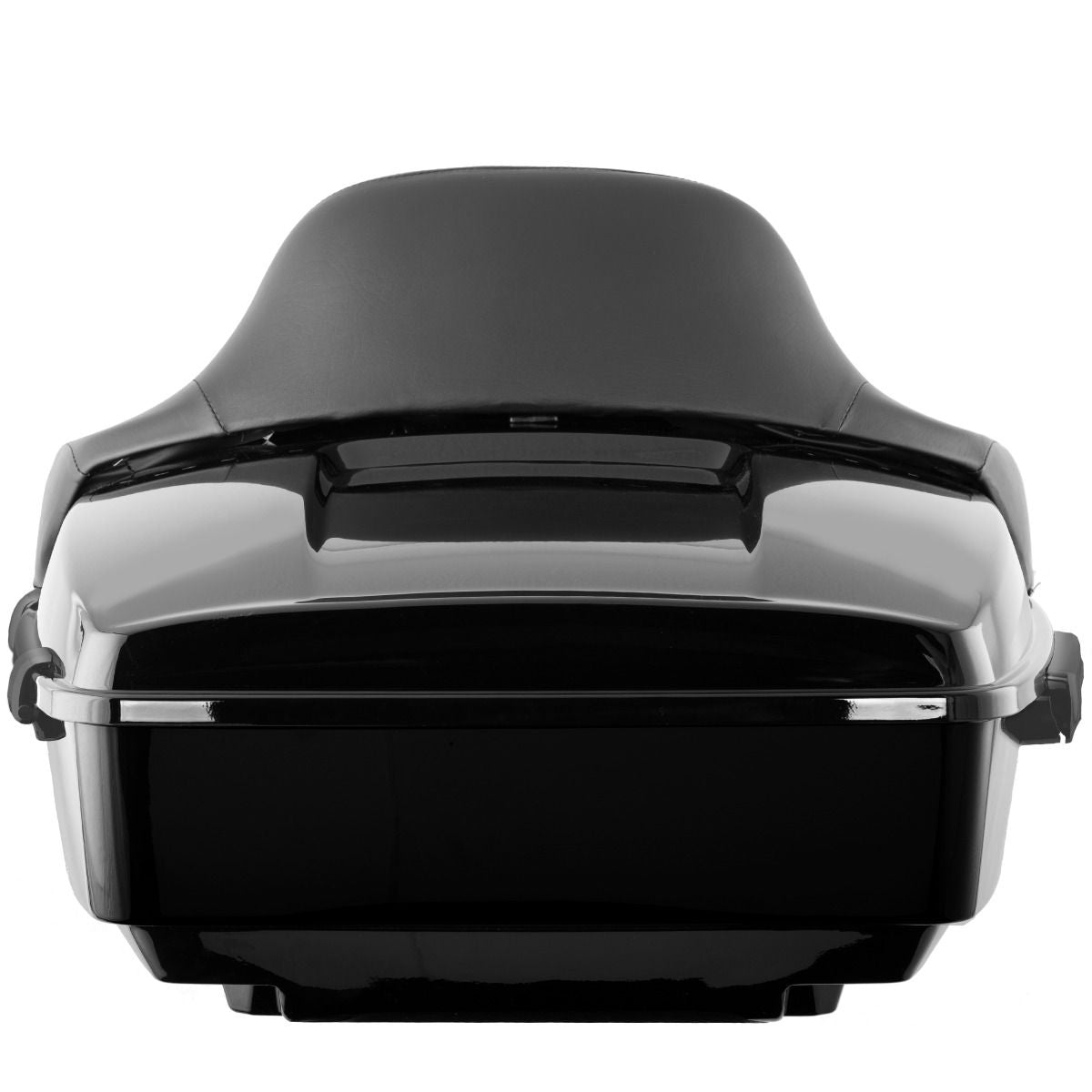 Vivid Black King Tour Pack w/ Full Backrest & Black Hardware for Harley® Touring '97-'26